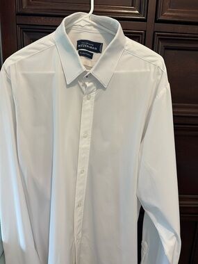 Mizzen+Main White Long-Sleeve Dress Shirt